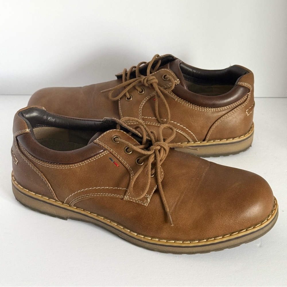 IZOD Men's Lewis Memory Foam Oxford Shoes Brown Size 10M